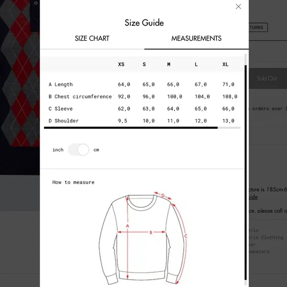 Ami Alexandre Mattiussi Navy Blue Grey Red Men’s Argyle Wool Sweater NWT Size L
